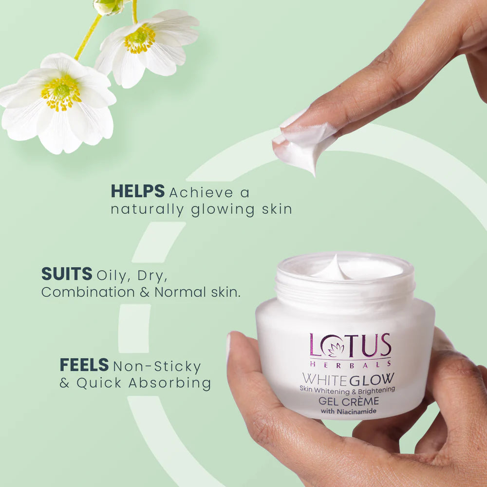 Lotus Herbals Cosmetics WhiteGlow Skin brightening Gel Creme SPF 25 PA+++