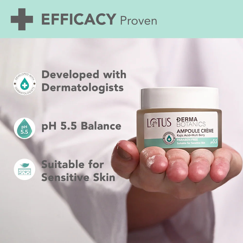 Lotus Cosmetics Derma Botanics Kojic Acid + Multi Berry Ampoule Crème Cream 50g