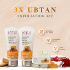 Lotus Herbals Cosmetics 3X Ubtan Exfoliation Kit Combo