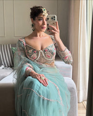 Bollywood Indian Pakistani Ethnic Party Wear Women Soft Pure Embroidery Premium Net Saree/sari