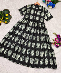 Bollywood Women Indian Ethnic Party Wear Pure Soft Cotton Dress