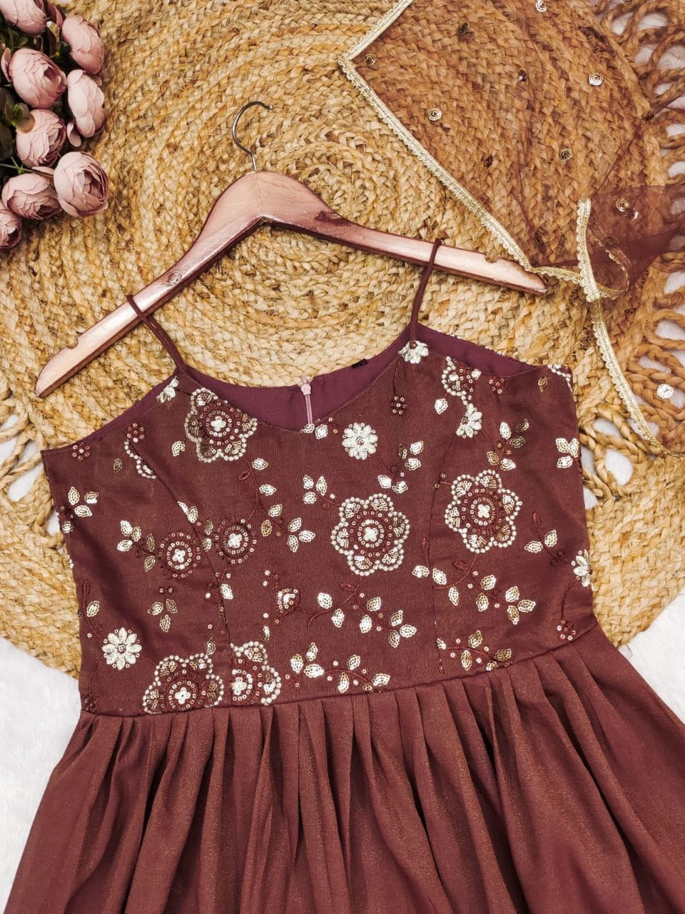 Bollywood Women Indian Ethnic Party Wear Pure Soft Cosmos Gown Dress