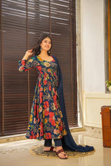 Bollywood Indian Pakistani Ethnic Party Wear Women Soft Pure Soft Cotton Muslin Suit Set Dress