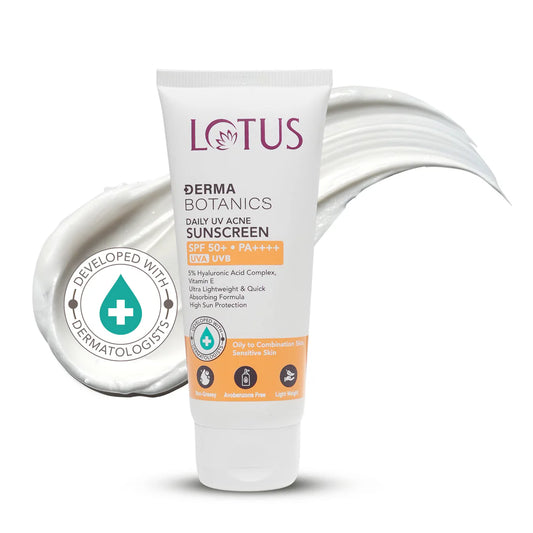 Lotus Cosmetics Derma Botanics Daily UV Acne Sunscreen SPF 50+ PA +++++ 50g