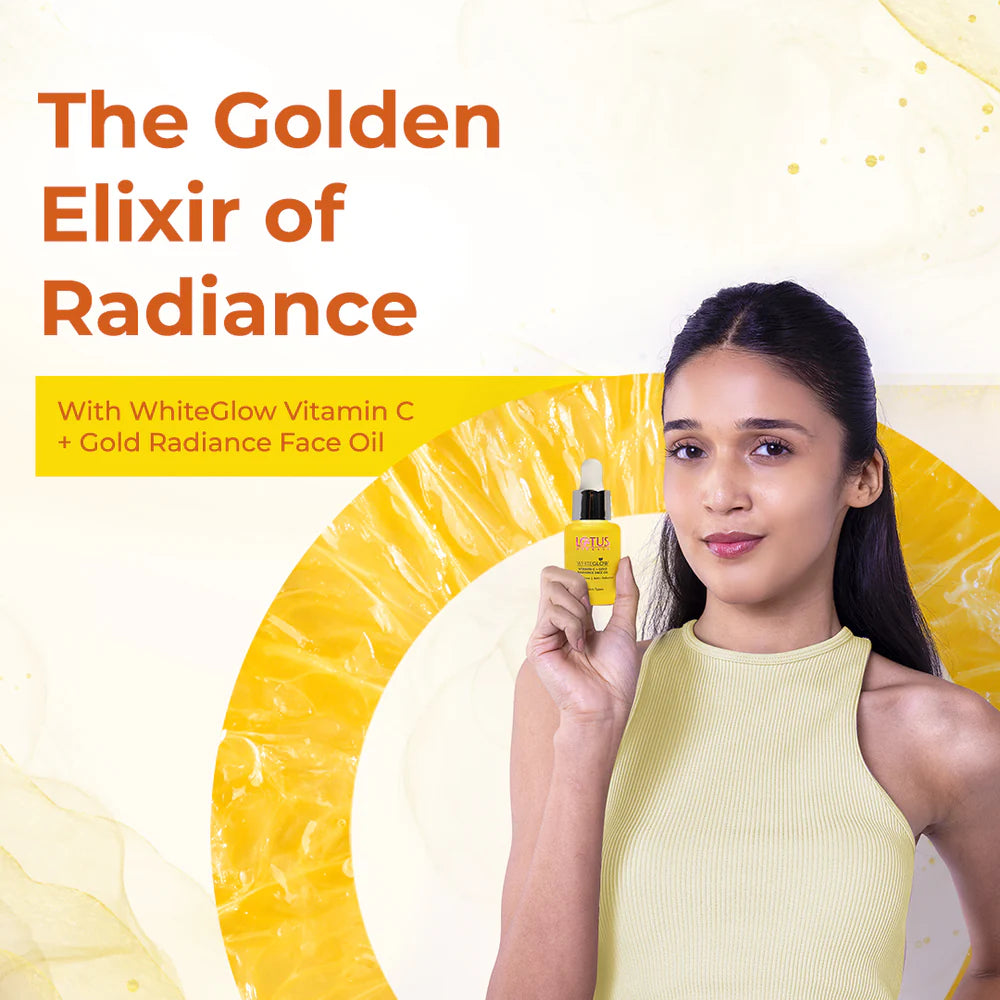 Lotus Herbals Cosmetics WhiteGlow Vitamin C + Gold Radiance Face Oil 15ml