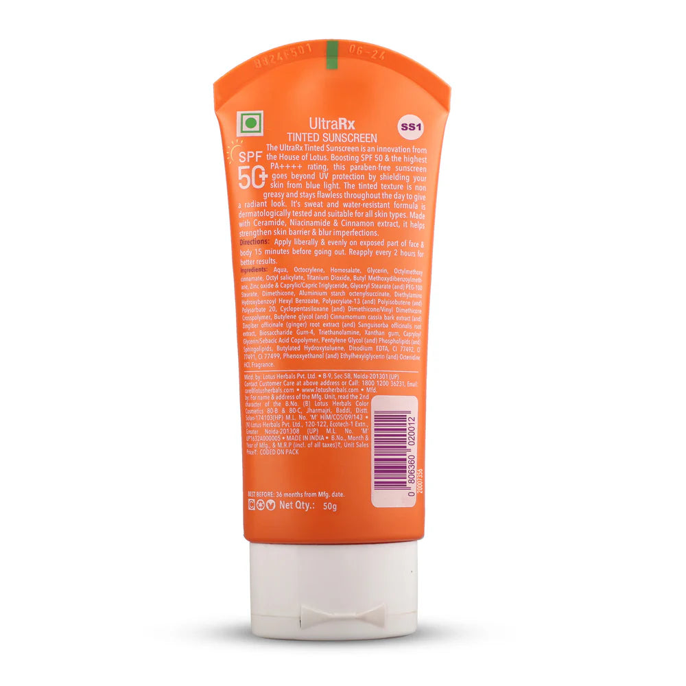 Lotus Herbals Cosmetics Safe Sun UltraRx Tinted Sunscreen SPF 50+