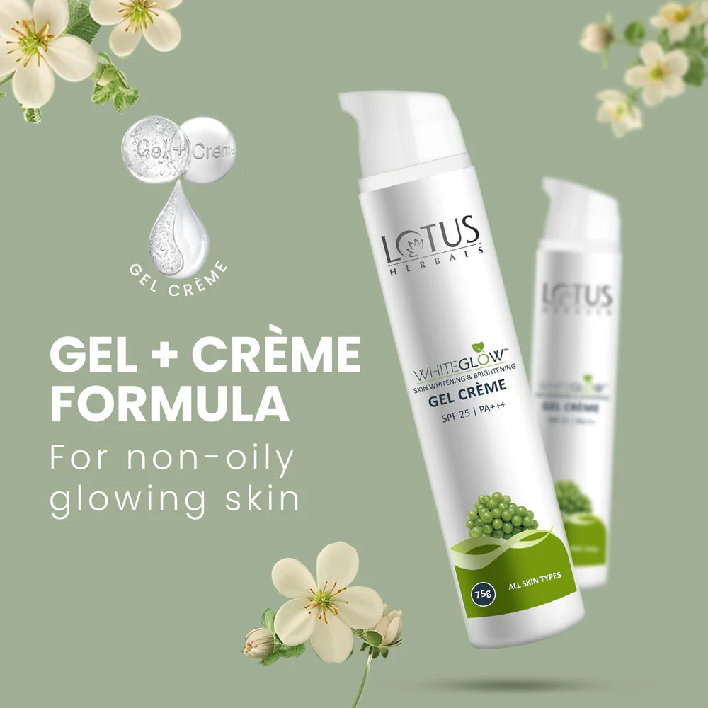 Lotus Herbals Cosmetics WhiteGlow Skin brightening Gel Creme SPF 25 PA+++