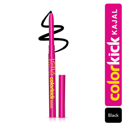 Lotus Make Up Cosmetics Colorkick Kajal Black (Pack of 2)