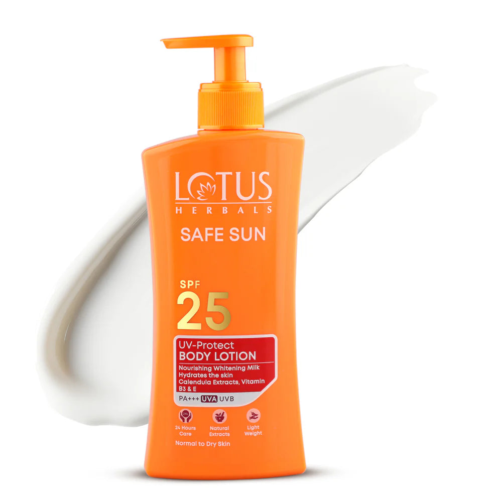 Lotus Herbals Cosmetics Safe Sun UV Protect Body Lotion SPF 25 PA+++ 250ml