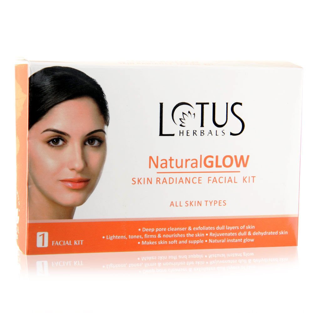Lotus Herbals Cosmetics Natural Glow Skin Radiance Salon Grade Single Facial Kit