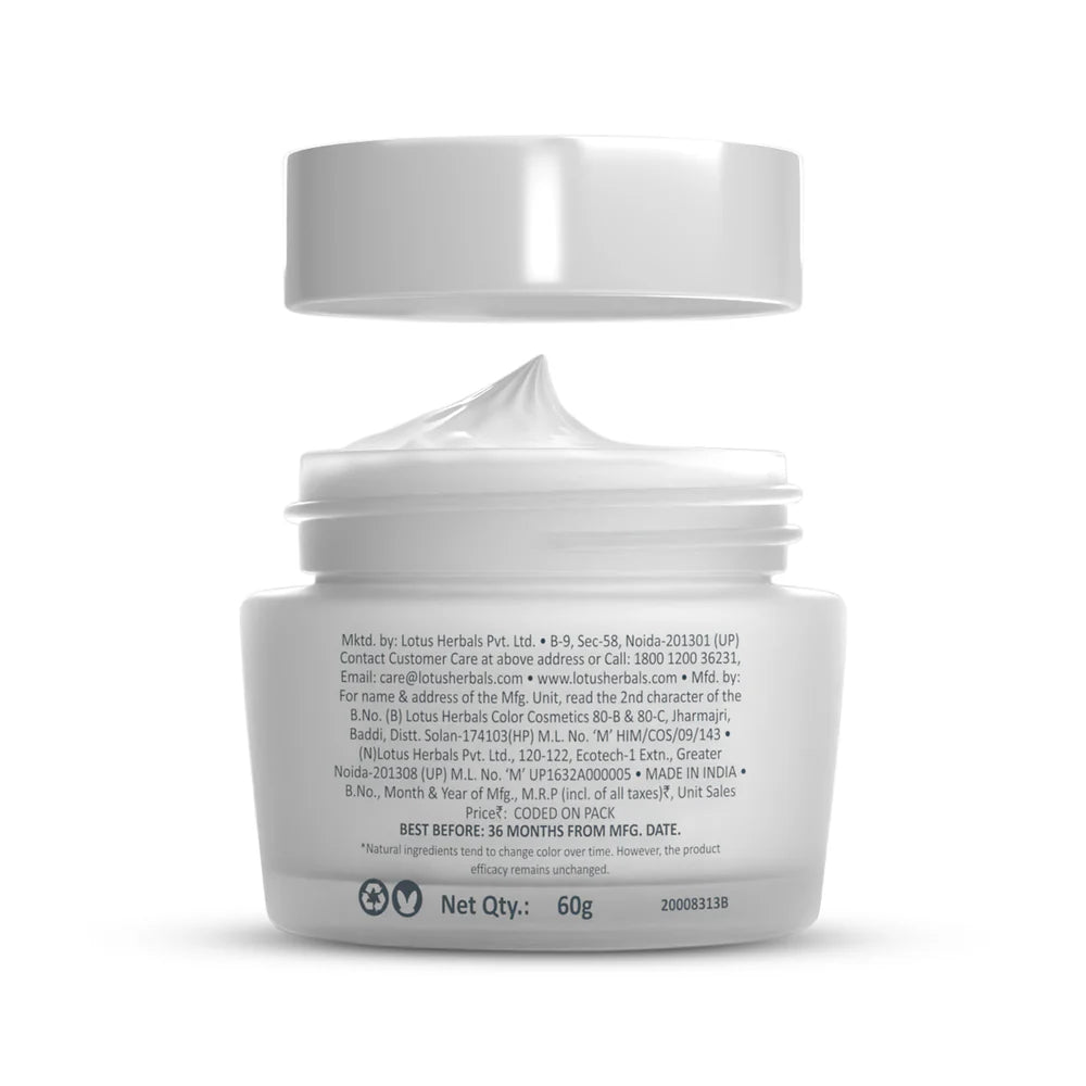 Lotus Herbals Cosmetics WhiteGlow Skin Brightening & Nourishing Night Cream 60g