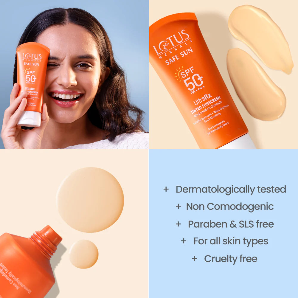 Lotus Herbals Cosmetics Safe Sun UltraRx Tinted Sunscreen SPF 50+