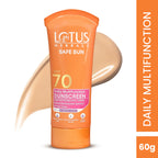Lotus Herbals Cosmetics Safe Sun Daily Multi Function Sunscreen SPF 70 PA+++ 60g
