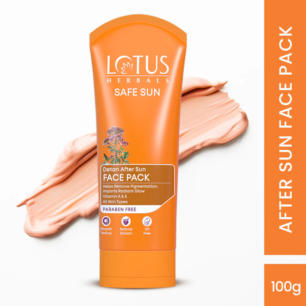 Lotus Herbals Cosmetics Safe Sun DeTAN After Sun Face Pack 100g