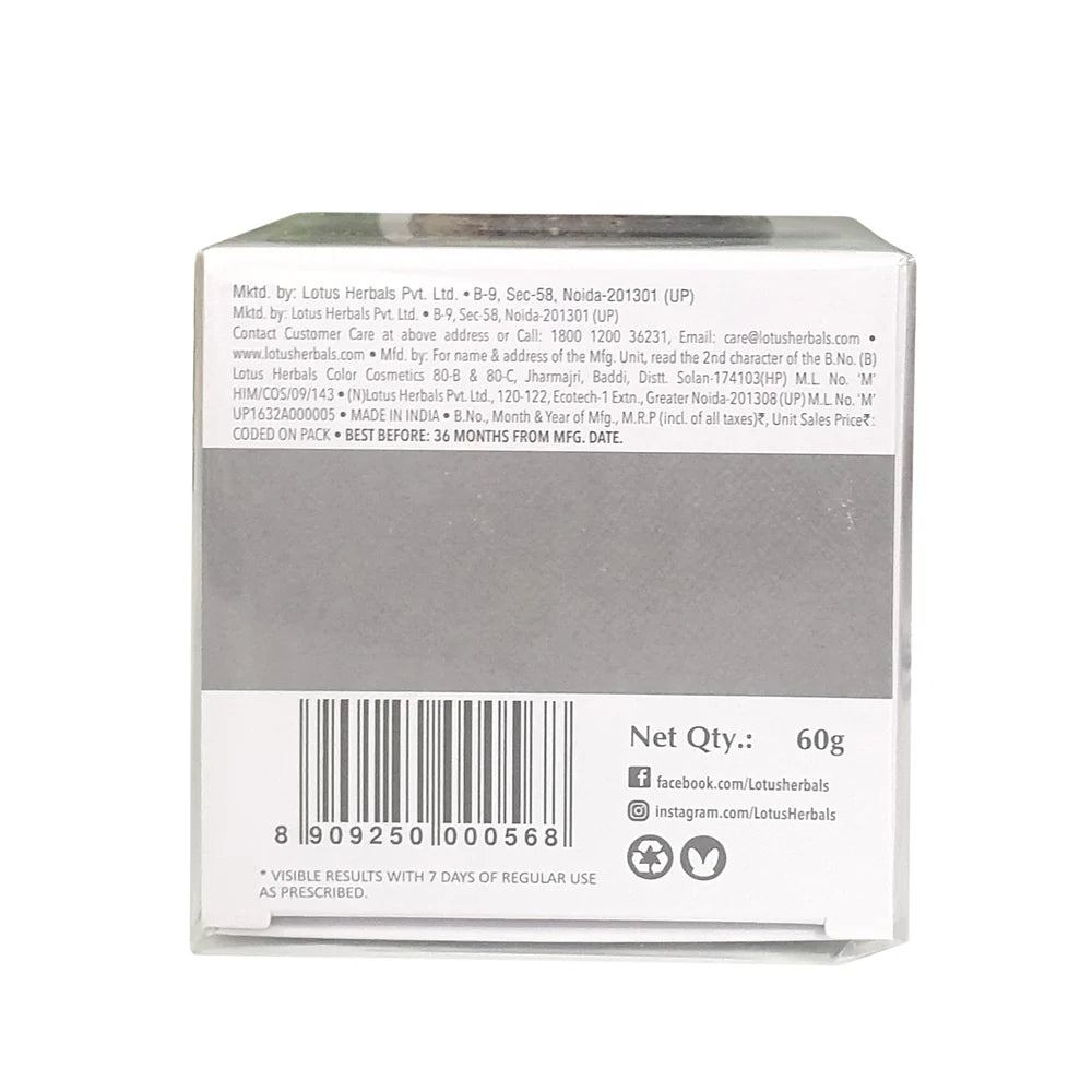 Lotus Herbals Cosmetics WhiteGlow Skin Brightening & Nourishing Night Cream 60g