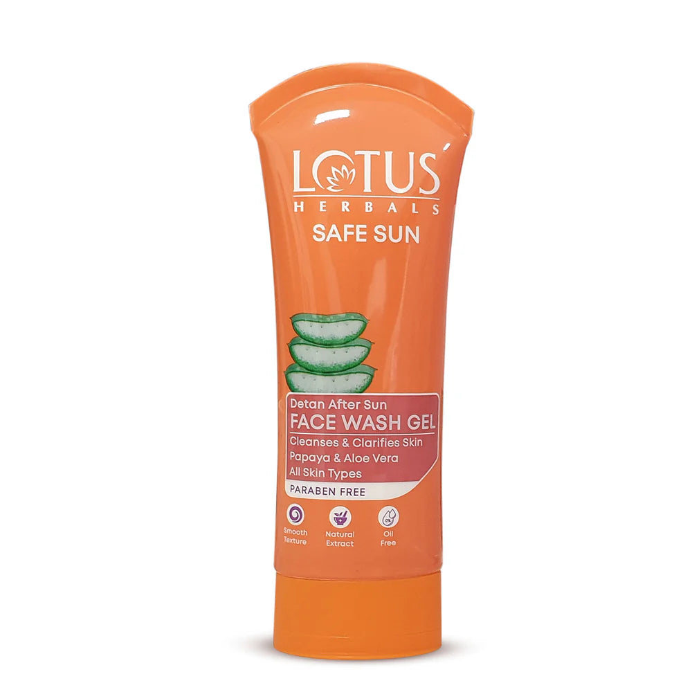 Lotus Herbals Cosmetics Safe Sun DeTAN Facewash Gel 100g