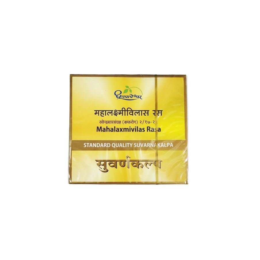 Dhootapapeshwar Ayurvedic Mahalaxmivilas Rasa Standard Quality Suvarnakalpa Tablet