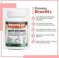 Aimil Ayurvedisches Pulvolax-Granulat zur Linderung von Verstopfung und Übersäuerung, Pulver, 100 g 