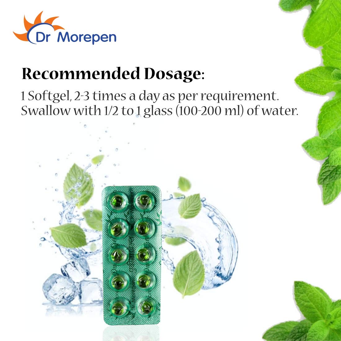 Dr Morepen Ayurvedic Pudina 10 Gels Capsules