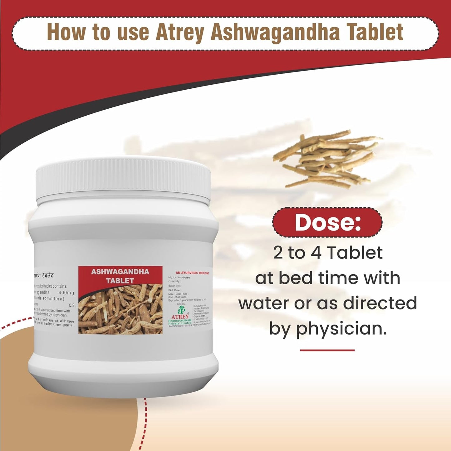 Atrey Ayurvedic Ashwagandha 400mg Tablets