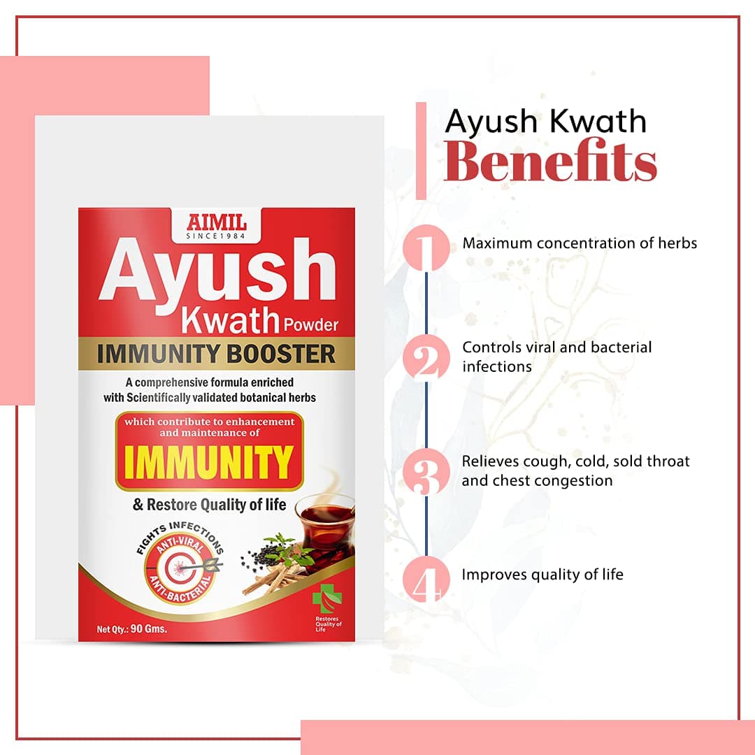 Aimil Ayush Kwath Ayurvedic Immunity Booster Powder – 90g