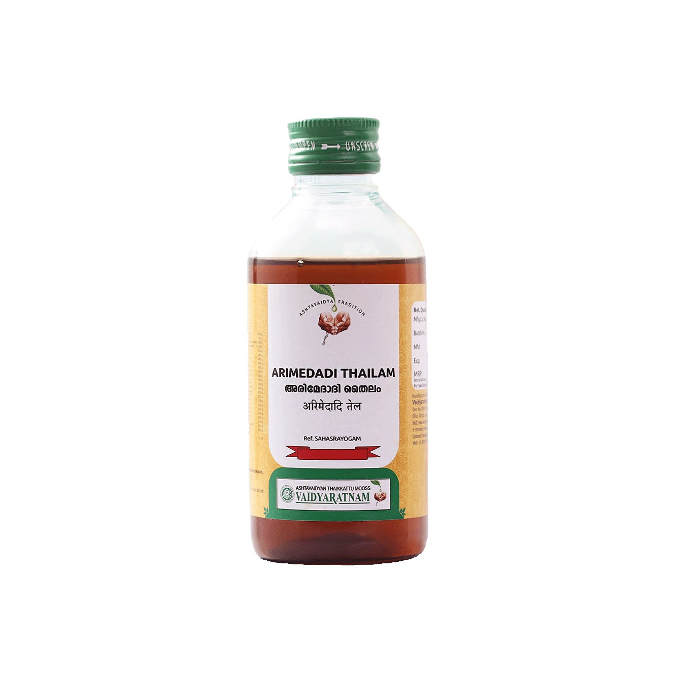 Vaidyaratnam Ayurvedic Arimedadi Thailam Oil 200Ml
