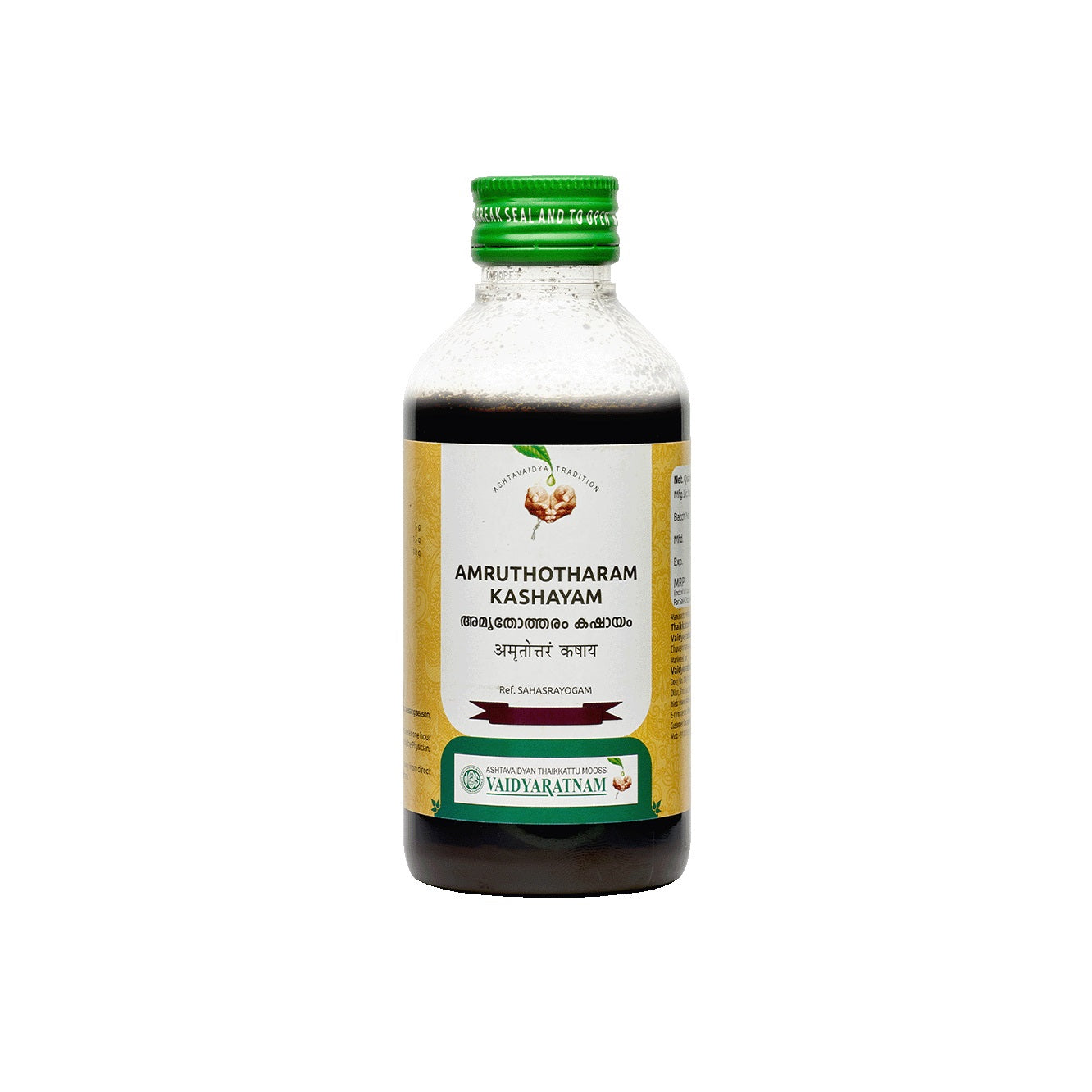 Vaidyaratnam Ayurvedic Amruthotharam Kashayam Liquid 200Ml