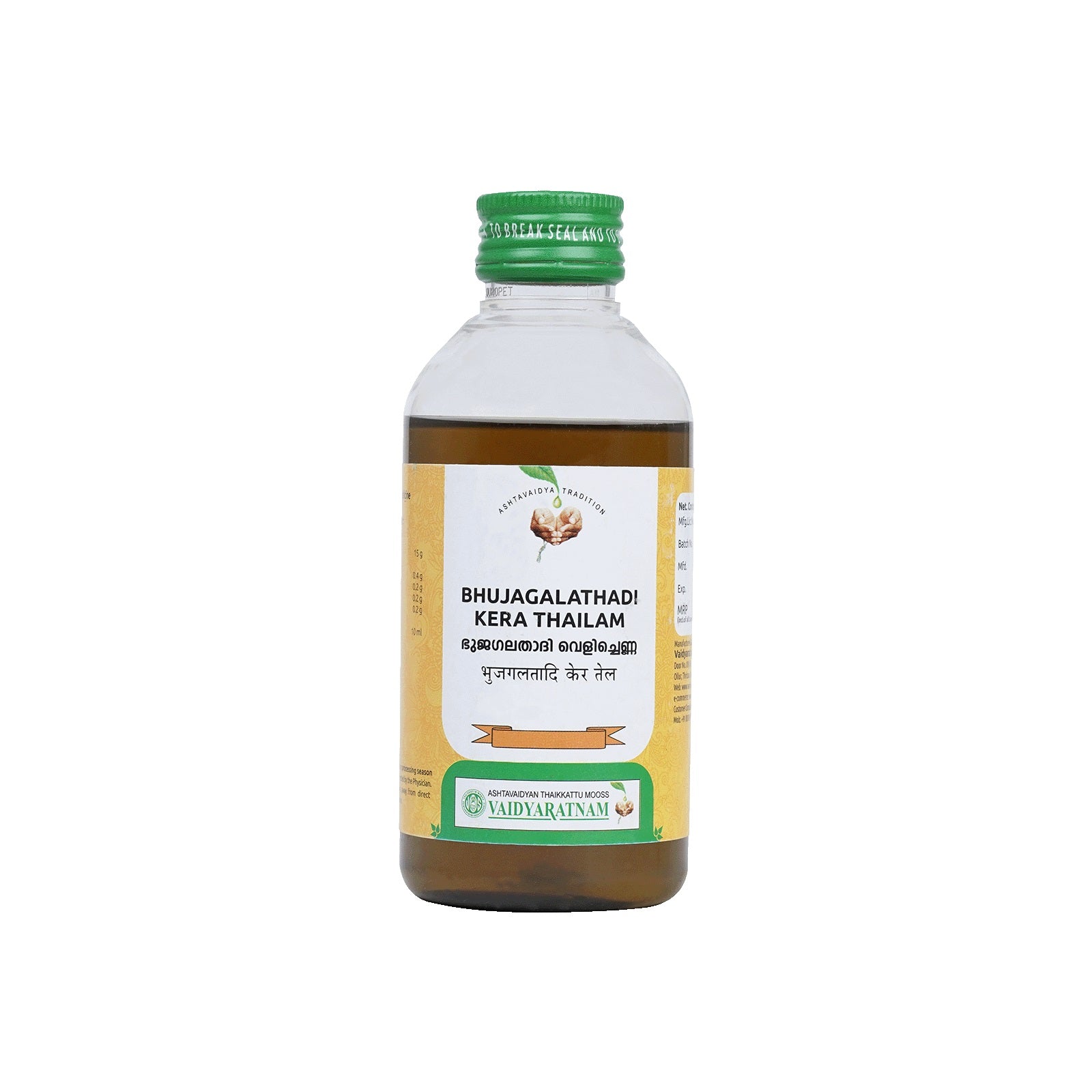 Vaidyaratnam Ayurvedic Bhujagalathadi Kera Thailam Oil