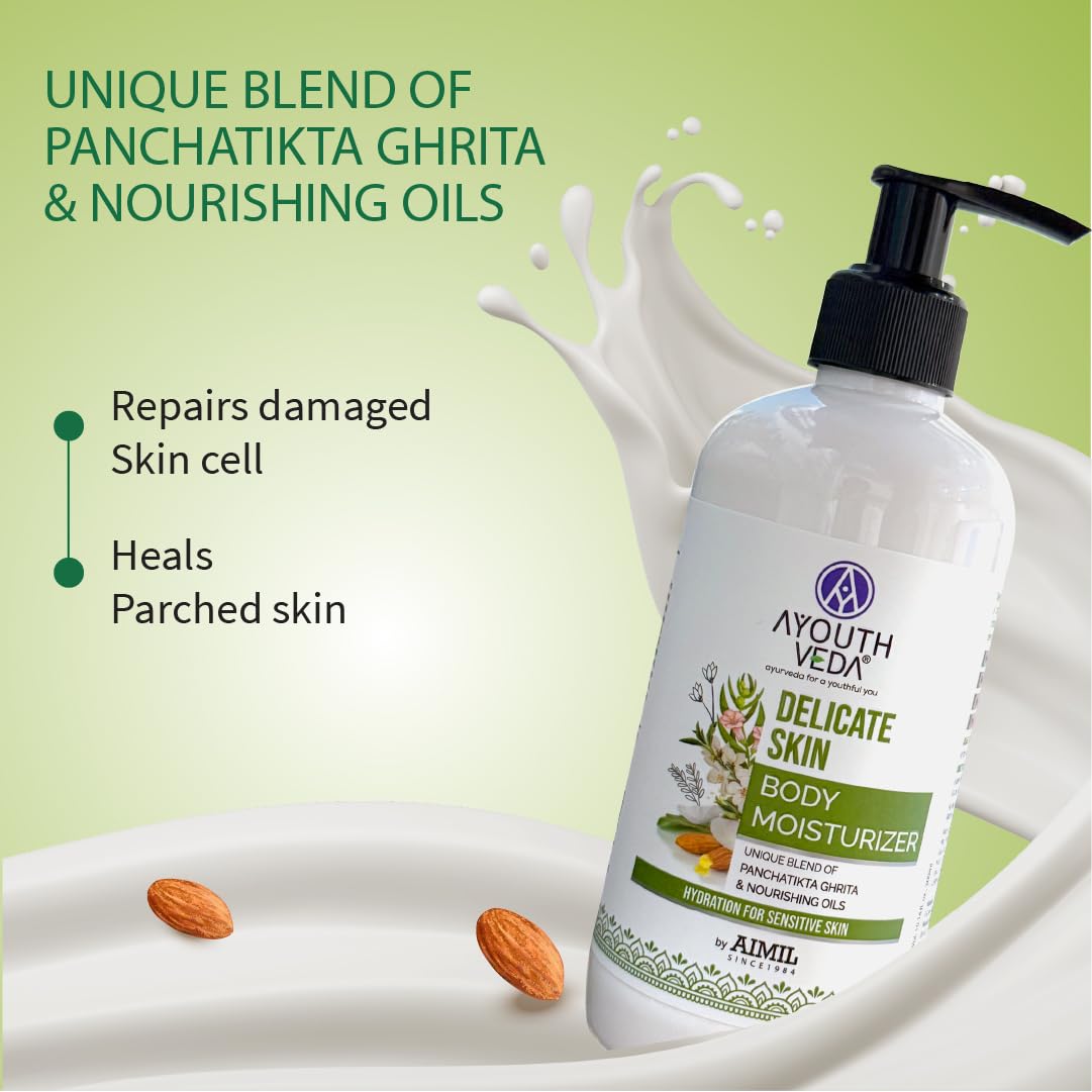 Aimil Ayouthveda Cosmetics Delicate Skin Body Moisturizer Lotion 300ml