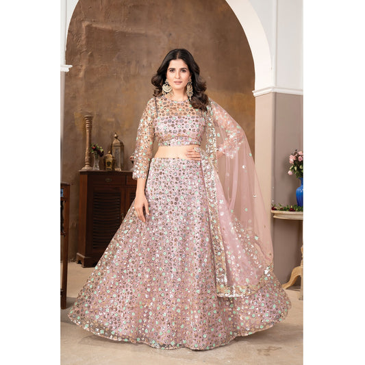 Bollywood Indian Pakistani Ethnic Party Wear Women Soft Pure Premium Net Lehenga