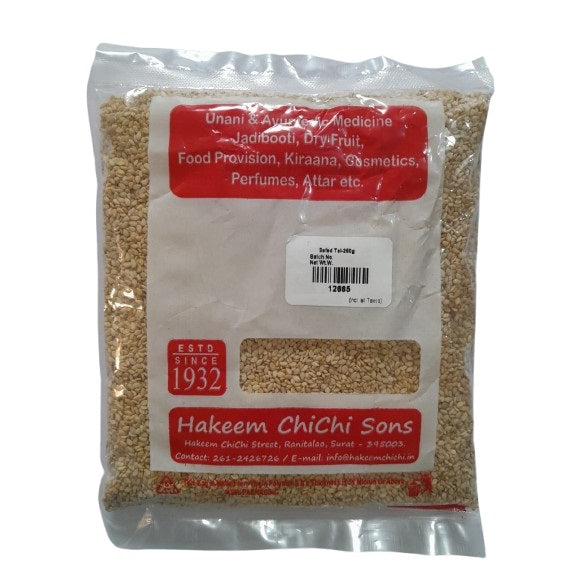 Hakeem Chichi Sons Safed Tal (White Sesame Seeds) 250g