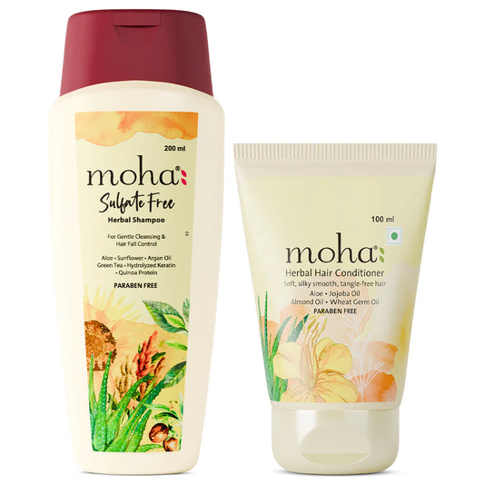Moha Cosmetics Lustrous Locks Hair Conditioner and Shampoo Combo