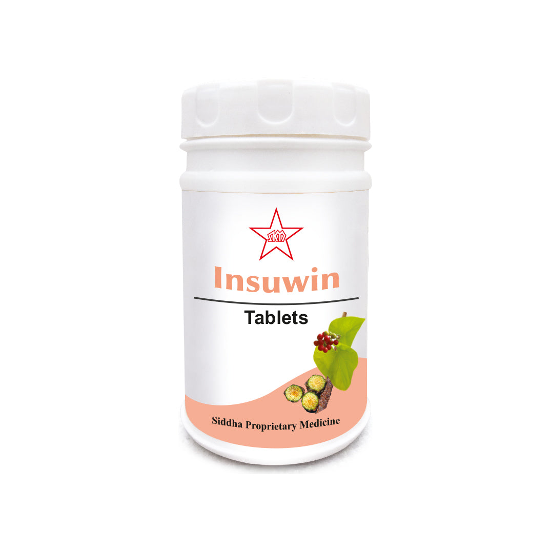 Skm Siddha Ayurveda Insuwin 500mg Forte Tablets