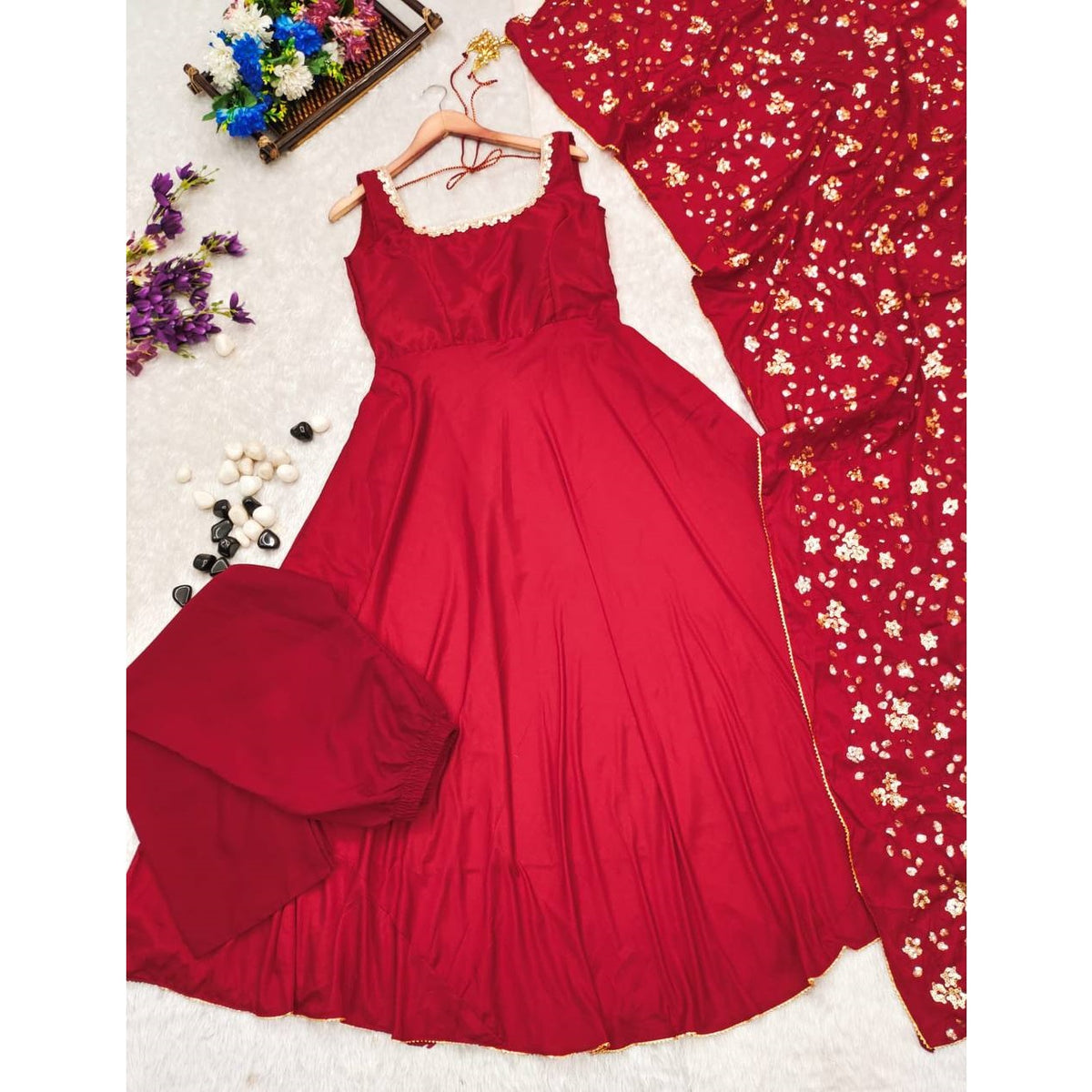 Bollywood Women Indian Ethnic Party Wear Pure Soft Silk Anarkali Suit Set Dress