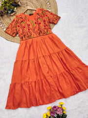Bollywood Women Indian Ethnic Party Wear Pure Soft Maska Cotton Print Maxi Dress