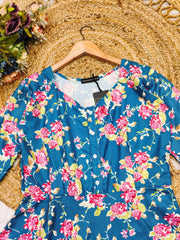 Bollywood Indian Ethnic Party Wear Pure Soft Cotton Maxi Print Dress