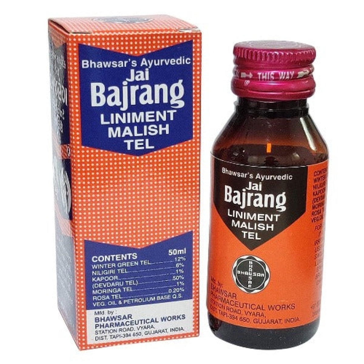 Bhawsar Chemicals Ayurveda-Bajrang-Tel-Schmerzen, Arthritis, Massage-Linimentöl zur Linderung von Körperschmerzen