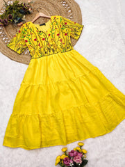 Bollywood Women Indian Ethnic Party Wear Pure Soft Maska Cotton Print Maxi Dress