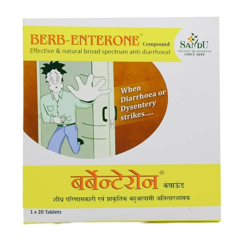 Sandu Ayurvedic Berb enterone compound Effective Herbal Antidiarrheal Tablets