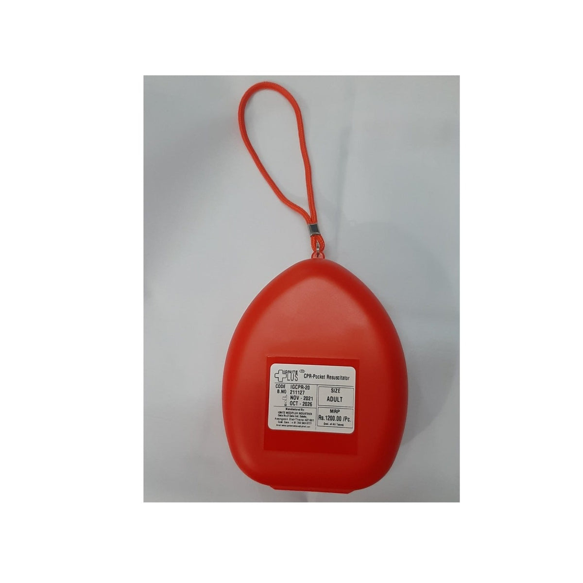 Ignite Plus Cpr-Pocket Resuscltator Code Igcpr-20 Size Adult