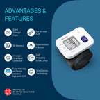 Omron HEM 6161 Fully Automatic Wrist Blood Pressure Monitor with Intellisense Technology (White)