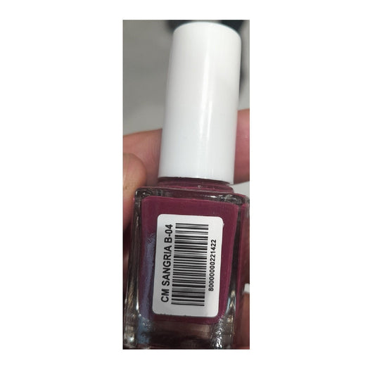 Tata Zudio Nail Color Polish Apply Two Coats Cm Sangria B-04 9ml