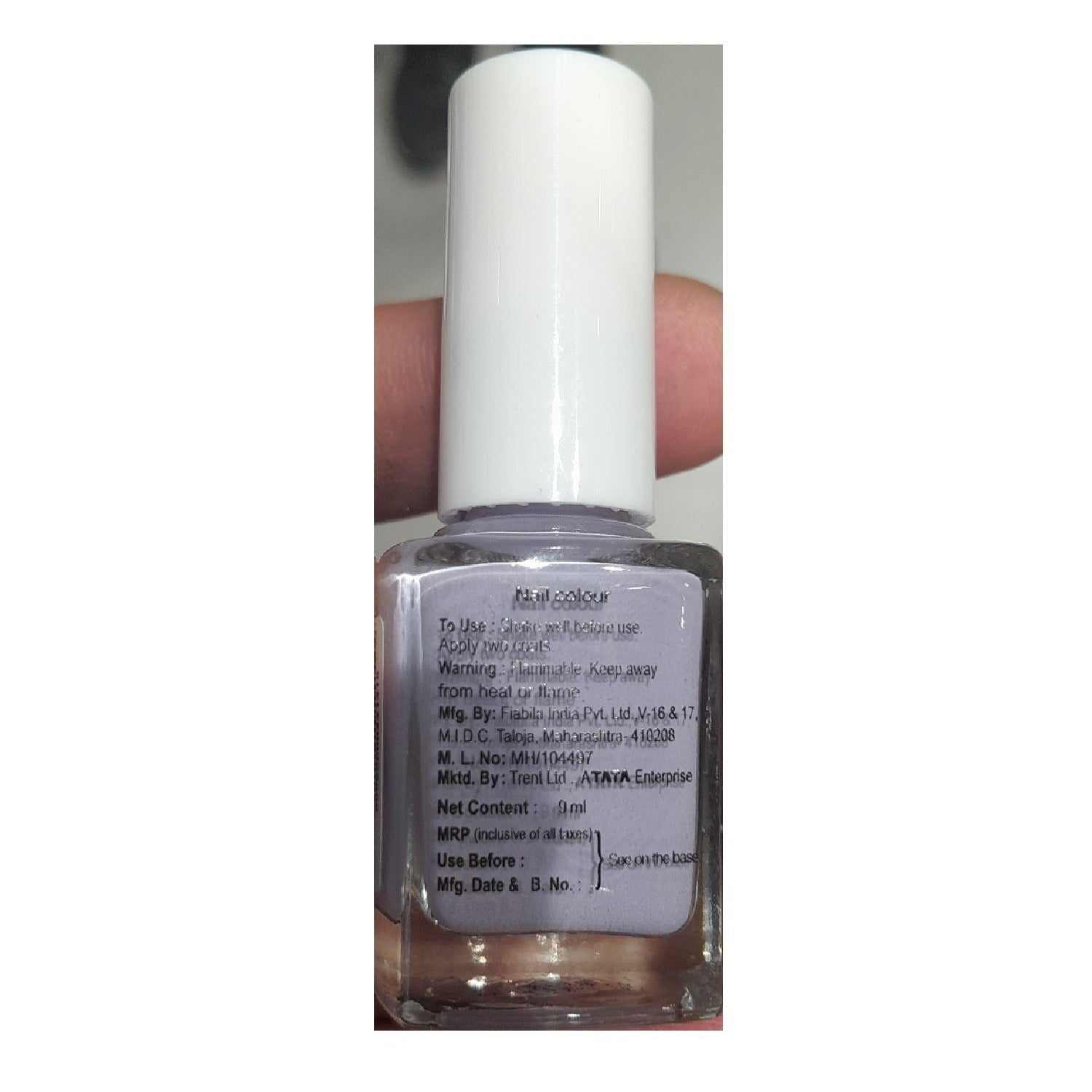 Tata Zudio Nail Color Polish Apply Two Coats (Cm Aster L-20) 9ml