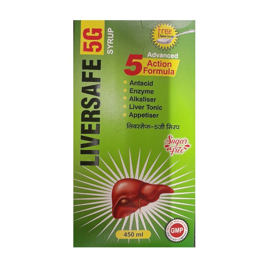 Liversafe 5G Advanced 5 Action Formula Tonersirup, 450 ml