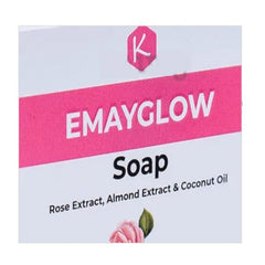 Kalyan Wellness Emayglow Rosenextrakt, Mandelextrakt und Kokosölseife 75 g