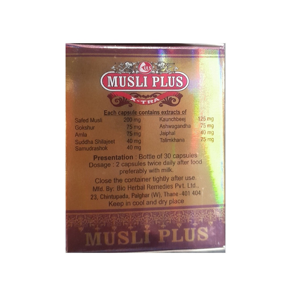 Musli Plus X Tra Ayurvedic Proprietary Medicine 30 Capsule