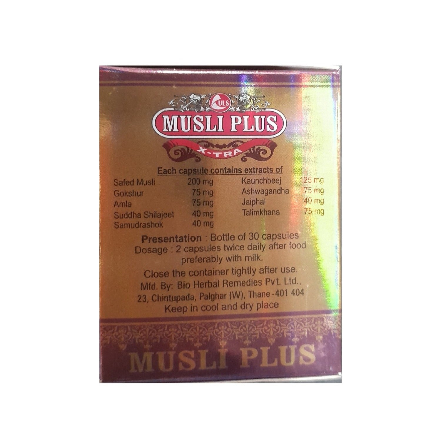 Musli Plus X Tra Ayurvedic Proprietary Medicine 30 Capsule