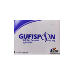 2 X Gufic Herbal Ayurvedic Gufispon 625mg Soft Gel 10 Capsules