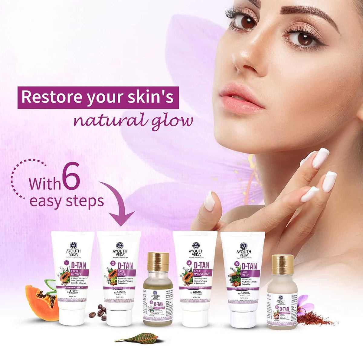 Aimil Ayouthveda D-Tan Facial Kit Ayurvedic – 230g