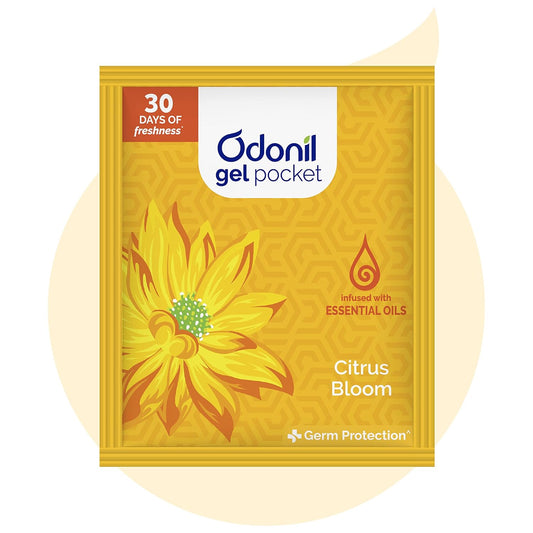 Odonil Gel Pocket Air Freshener for Bathroom,Toilet,Home & Office Citrus Bloom,Floral Valley,Wild Forest & (Combo Citrus Bloom,Floral Valley,Wild Forest)